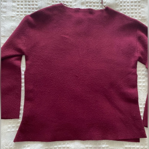 Suzan Shier Women’s Sweater Tunic Wine Color Size L - Picture 3 of 8